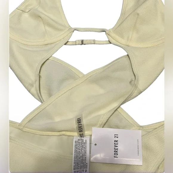 Forever 21 swimsuit, yellow, size L New - Picture 6 of 9